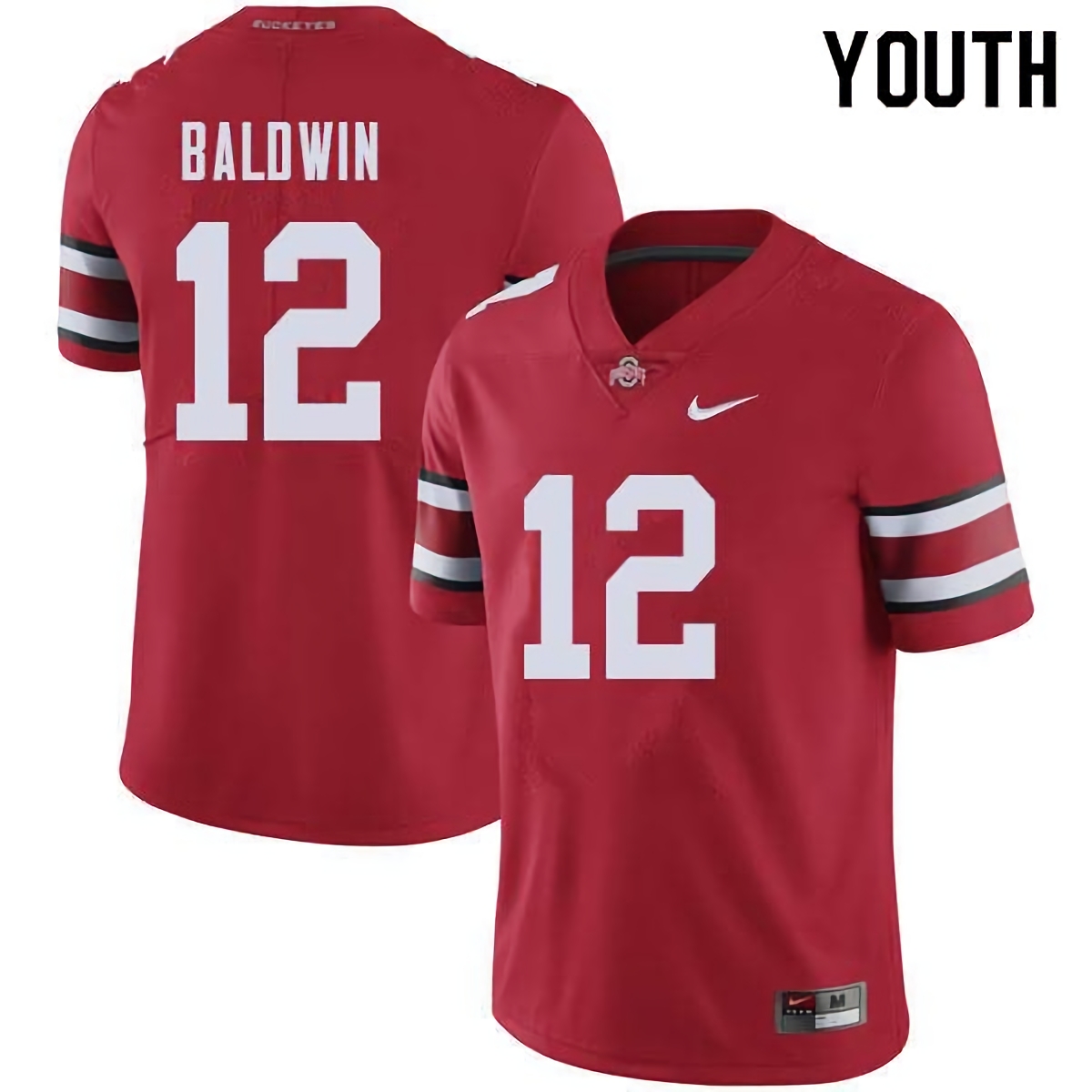Matthew Baldwin Ohio State Buckeyes Youth NCAA #12 Nike Red College Stitched Football Jersey WOL3556OP